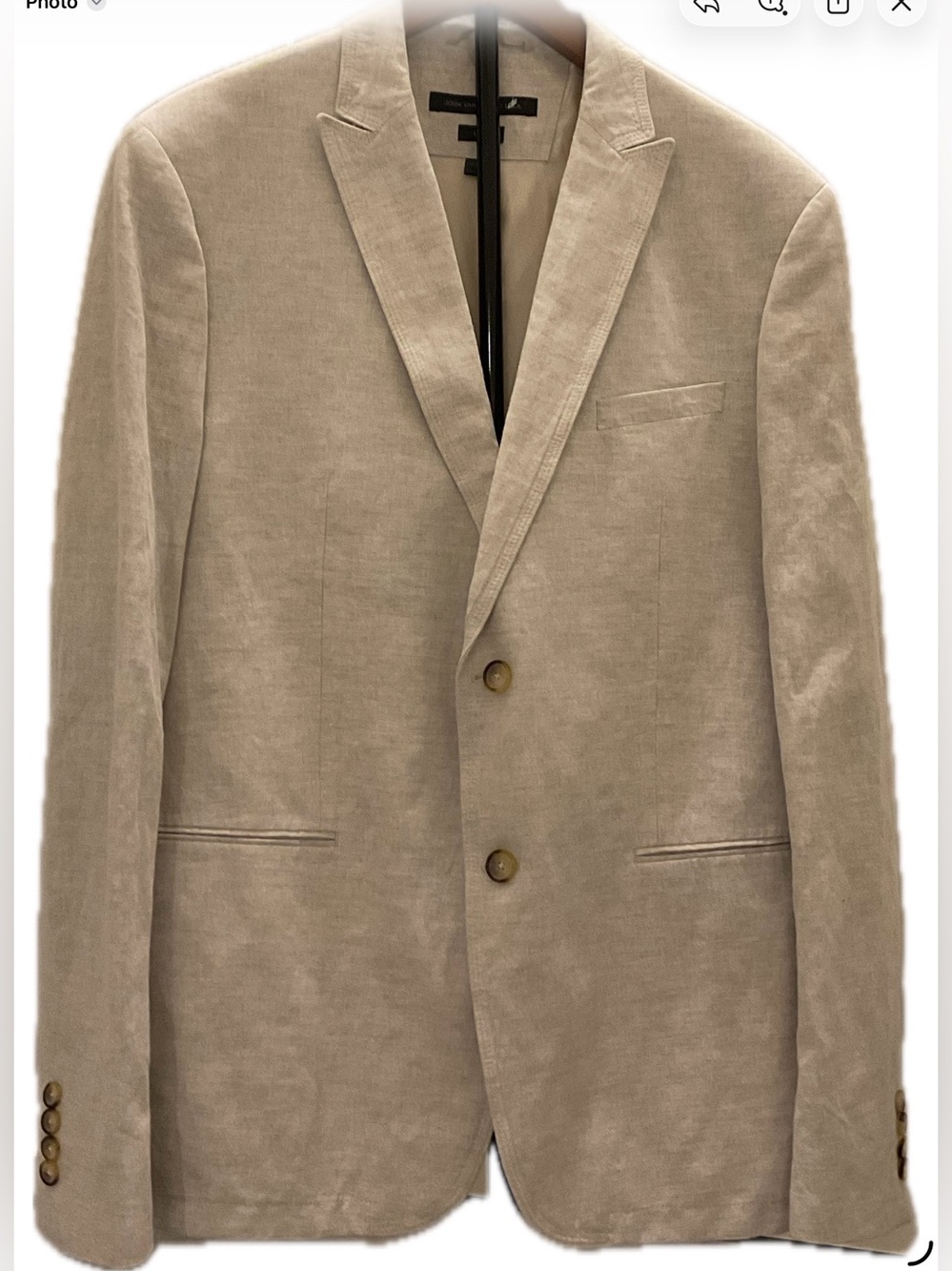 Classic John Varvatos  Luxe Beige/Oatmeal Linen/ Cotton Classic Blazer